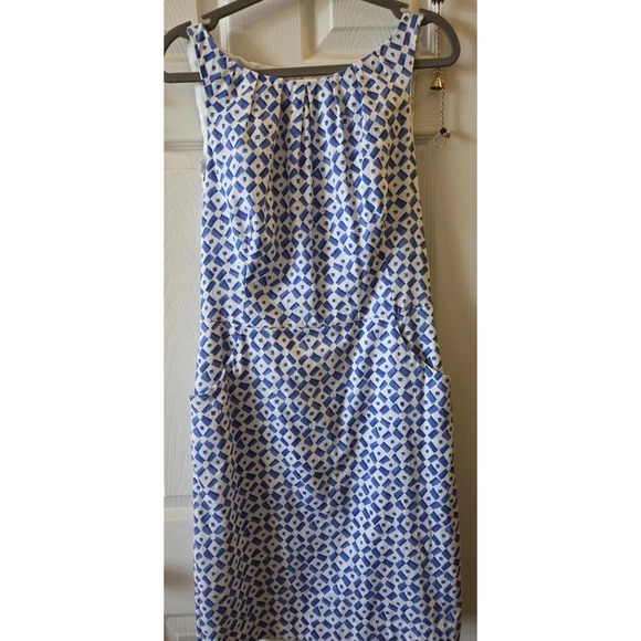 Chaps Dresses & Skirts - Chaps Women's Sleeveless Blue And White Patterned Dress Size 14 New Without Tags